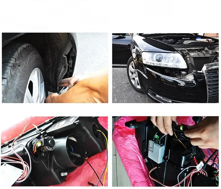 Внешний Luces Para Automovil Стайлинг Drl светодиодные Автомобильные дневные ходовые фары Задние Автомобильные фары в сборе 09 10 11 для Audi A6L
