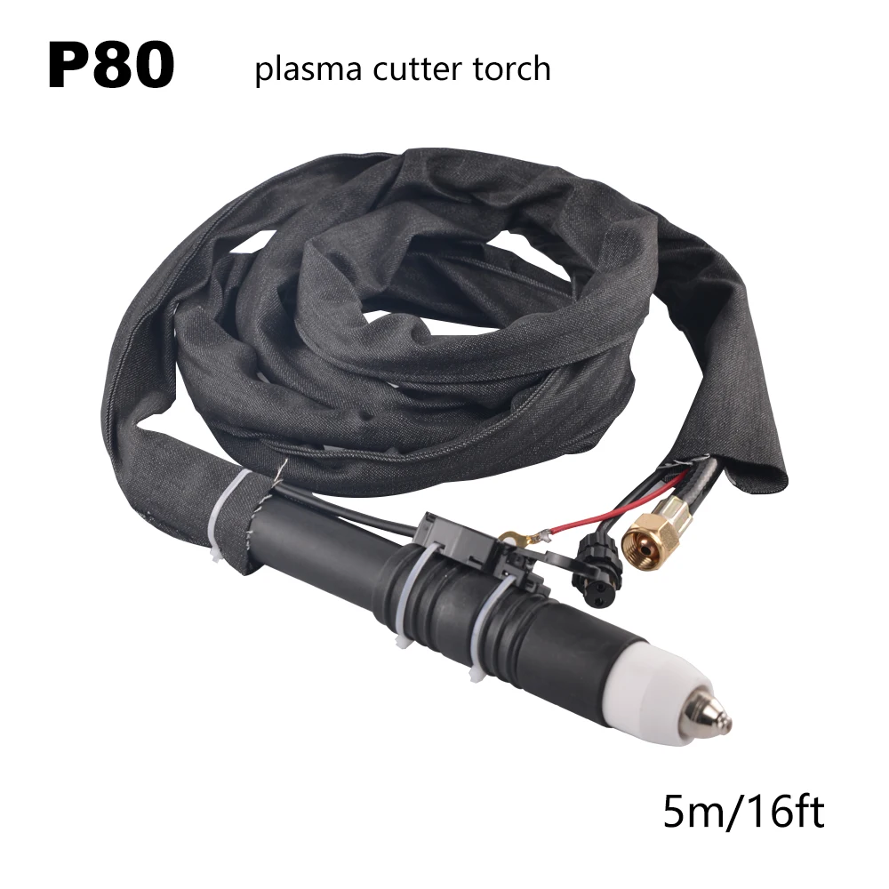 P-80 Air Plasma Cutting Cutter Torch Complete 25ft 8m Euro/Central Connector 