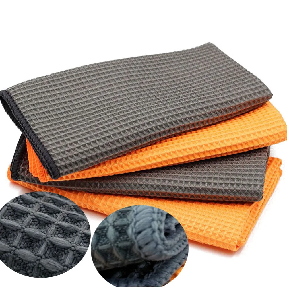 

Microfiber Car Cleaning Towel Super Absorbent Car Detailing Kitchen Washing Cloth Waffle Cleaning Drying Tools Car Care