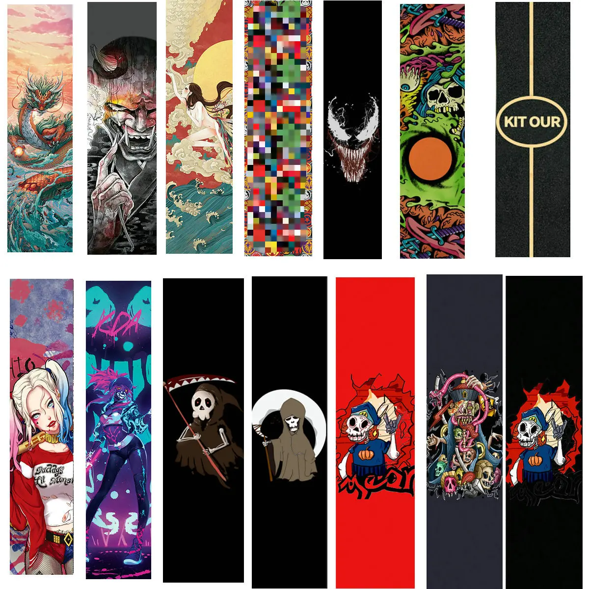 Long board Skateboard Sandpaper Sanding Surface Sticker Waterproof Resistant Personalized Electric Scooter Surfskate Sandpaper skateboard accessories skateboard sandpaper skateboard grip tape