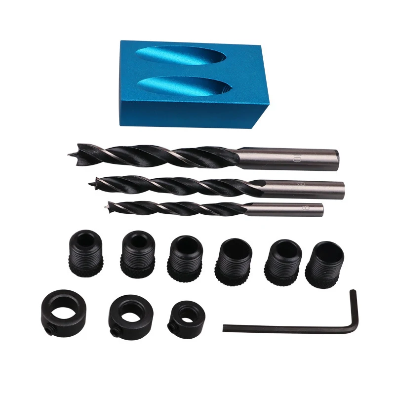 Pocket Hole Jig Set 6/8/10mm Drill Bit Bushings Replace Puncher Guide Wood Locator For Woodworking DIY Tools | Инструменты