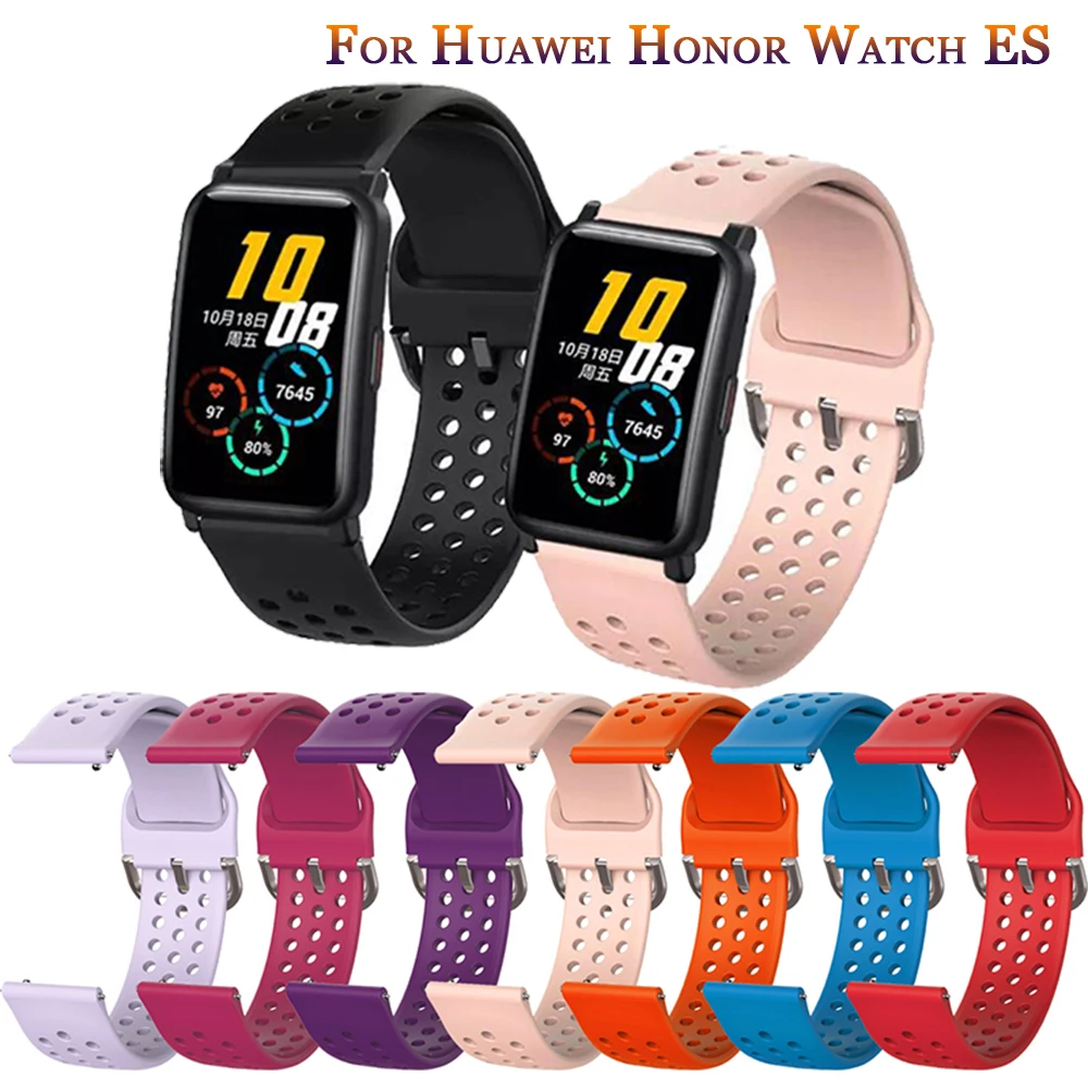 

20mm Silicone Sport Strap For Huawei Honor Watch ES Fitness Smart Watch Rubber Replacement Band for Samsung Active2 Amazfit GTS