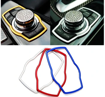 

20pcs Aluminum Alloy Multimedia Knob Protective Cover Trim Metal Multimedia Button Frame Ring for BMW X1 X3 X5 X6 M1 M3 M5 M7