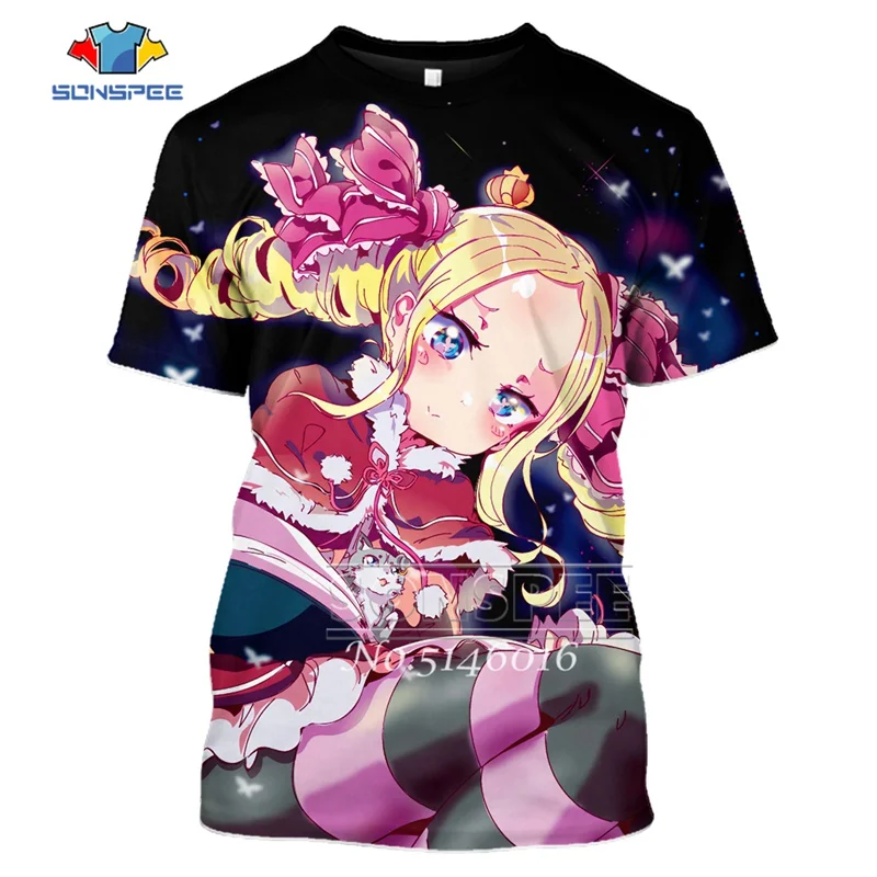 SONSPEE, 3D принт, аниме, Harajuku Re: zero, Твин Рам Рем, косплей, футболка, мужская, повседневная, летняя, унисекс, короткий рукав, футболки, топы, t445 - Цвет: 18