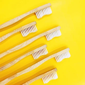 

Eco-Friendly Bamboo Toothbrush Natural Bent Wooden Handle Toothbrushes Oral Care Teeth Whitening Soft Bristle Adult Tooth Brush