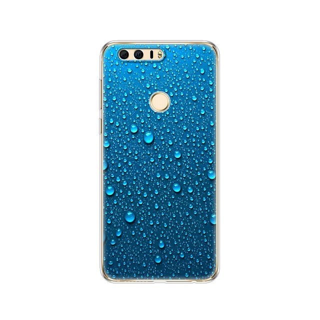 phone case for huawei honor 8 soft tpu silicon back cover 360 full protective printing clear coque