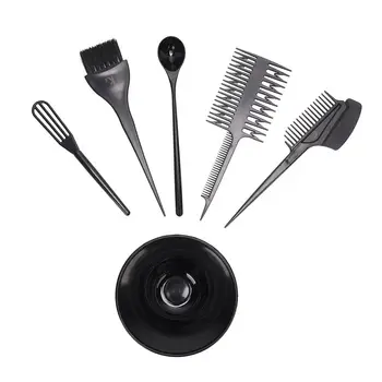 

6Pcs Professional Hair Dyeing Tool Set Hairdressing Salon Coloring Comb Brush Kit