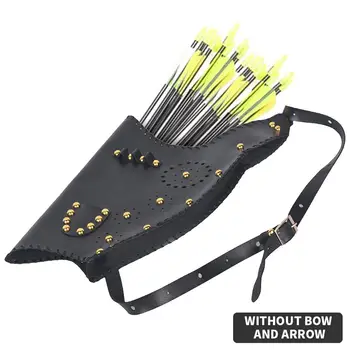 

Cool Leather Black Outdoor Sports Arrow Accessories Bow Bag Hunting Bow Bag Archery Bowstring Portable Shooting Package