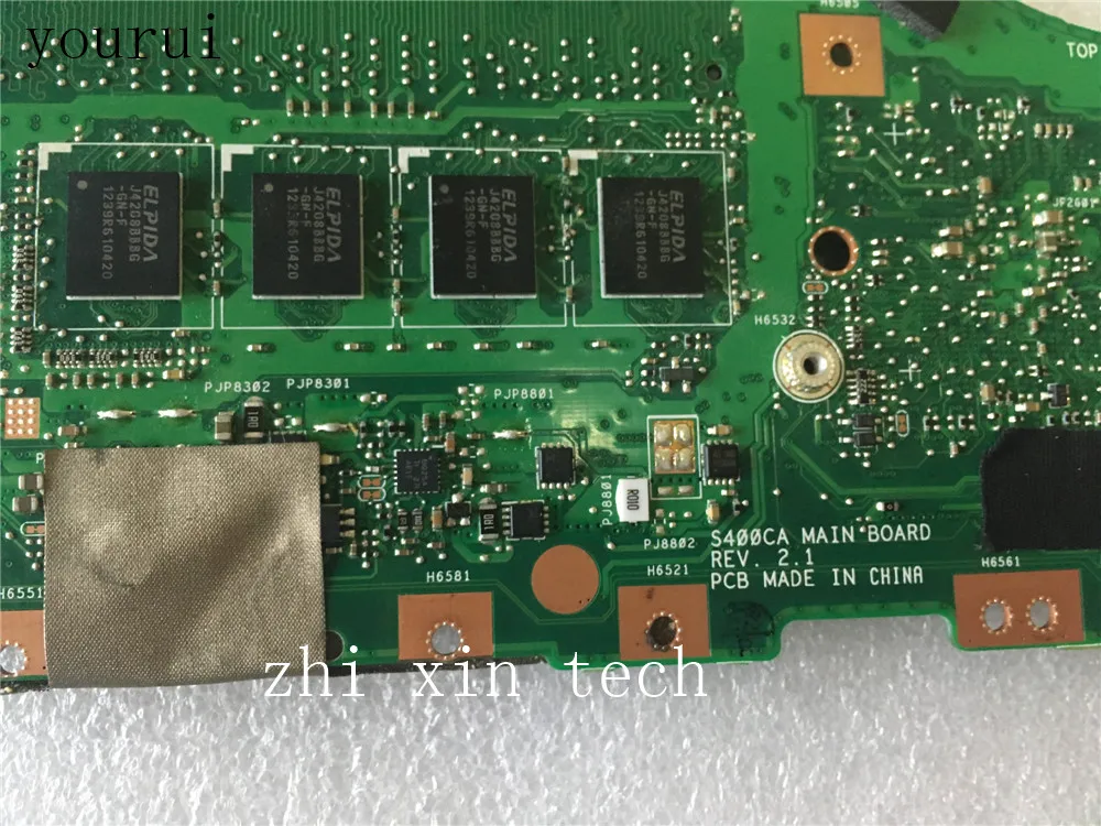 Yourui для ASUS S400CA S500CA материнская плата для ноутбука REV 2,1 с 1007U cpu DDR3 полностью протестирована