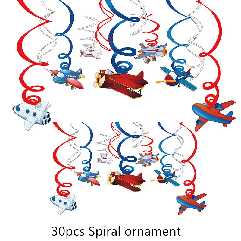 1 компл. Самолеты с днем рождения баннер самолет истребитель Воздушные шары Дети самолет игрушка фестиваль вечерние украшения авиалайнер облако гирлянда - Цвет: 30pcs