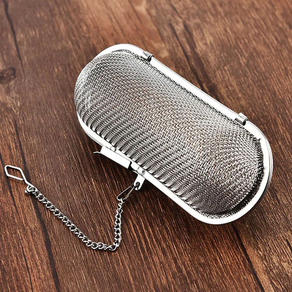 

Stainless Steel Reusable Filter Kitchen Tool Tea Strainer Safe Hanging Mesh Diffuser