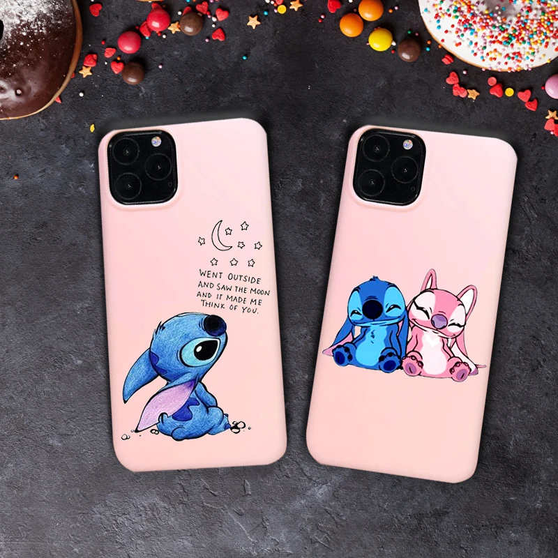 

Phone Case for iPhone 11 Pro XS Max Cartoon Stitch Cover Soft Silicone Cases for iPhone X XR 8 7 6 6S Plus 5S SE Coque Cover