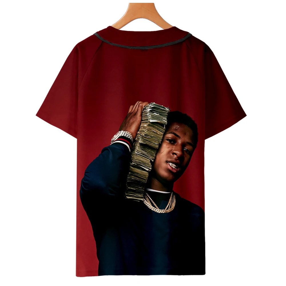 YoungBoy Never Broke снова полиэстер Горячие мужчины Высокая мода лето Бейсбол Короткий рукав Горячий тренд повседневные топы тройники