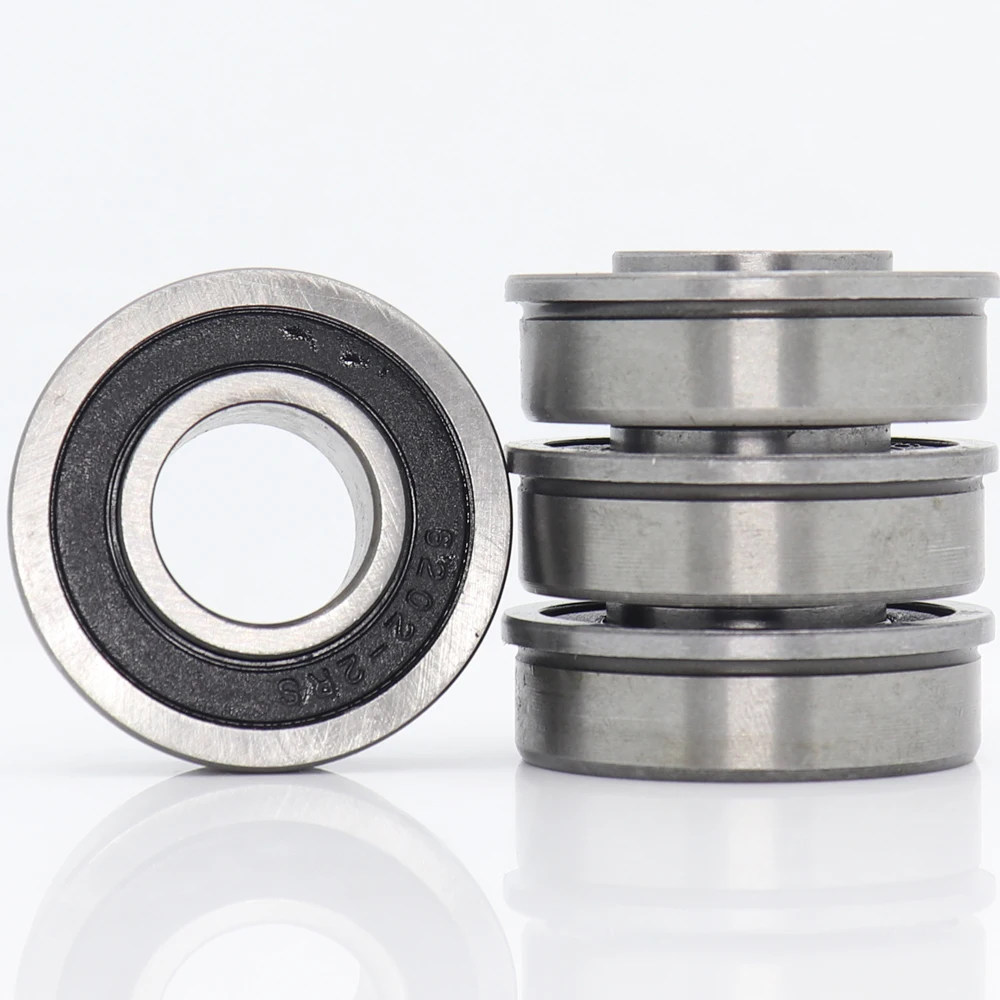 Miniature Ball Bearings Bicycle Ball Bearing Bike Headset Bearings Bicycle Wheel Hub Bearings Precision Ball Roller Wheel Bearings Roller Skate Bearings Ceramic Bearings Self Lubricating Spherical Plain Bearing F6202 F6202RS Bearing F6202-16-2RS 16*35*11 mm ( 4 PCS ) Flange Ball Bearings F6202-RS Garden Cart Wheel Bearing