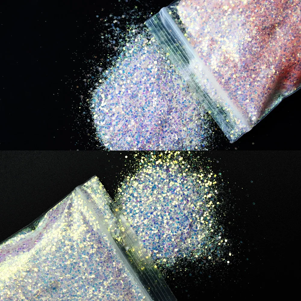 50g Uv Colour Changing Glitter 50g/bag Mix 1mm 2mm 3mm UV