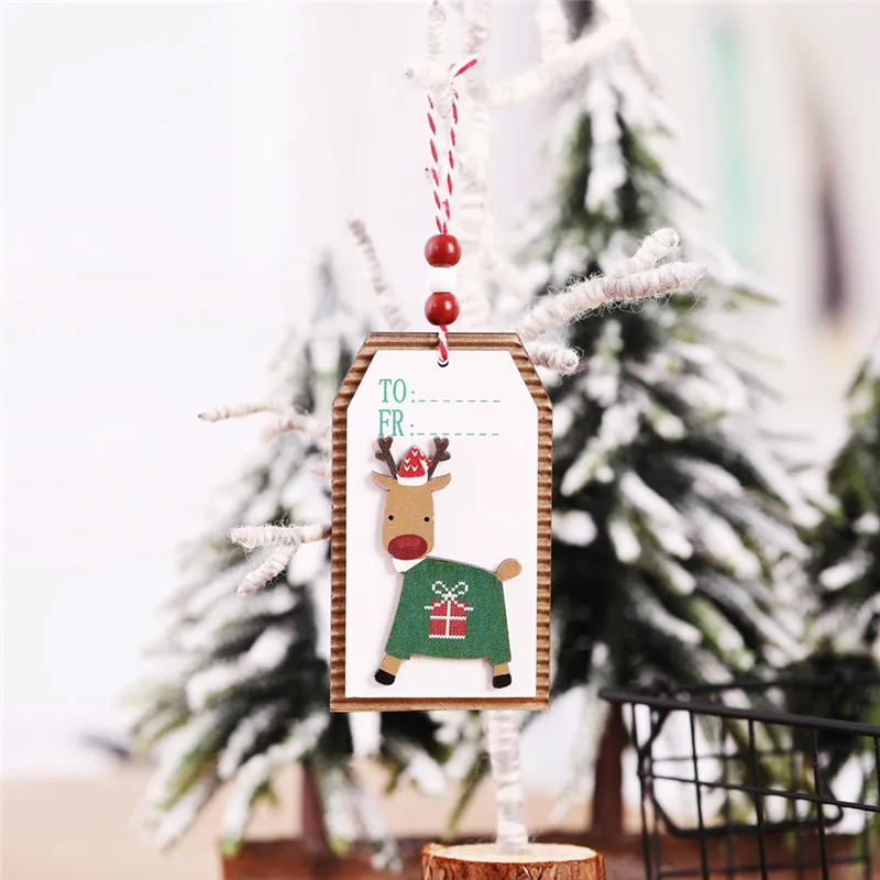 1pc 12X7cm C 25 шт. Рождественский календарь 1-25 деревянный Рождественский Адвент-календарь подарочные бирки цифры домашние вечерние рождественские украшения Адвент-календарь - Цвет: 1pc 12X7cm C