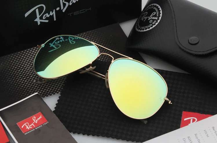 3025 RayBan Авиатор классические очки RayBan солнцезащитные очки для мужчин/женщин ретро солнцезащитные очки RayBan RB3025 поляризованные солнцезащитные очки - Цвет: RB3025-6