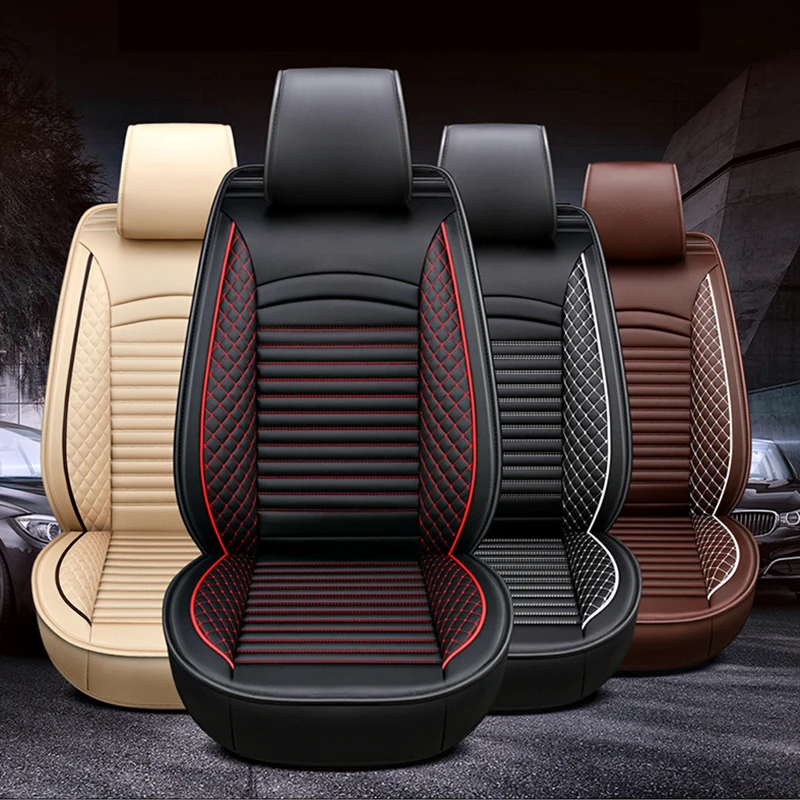 

PU Leather Car Seat Covers Full Set Universal Fit for Most Model Car accessories Interior Part Car Styling Decoration Seat Cover