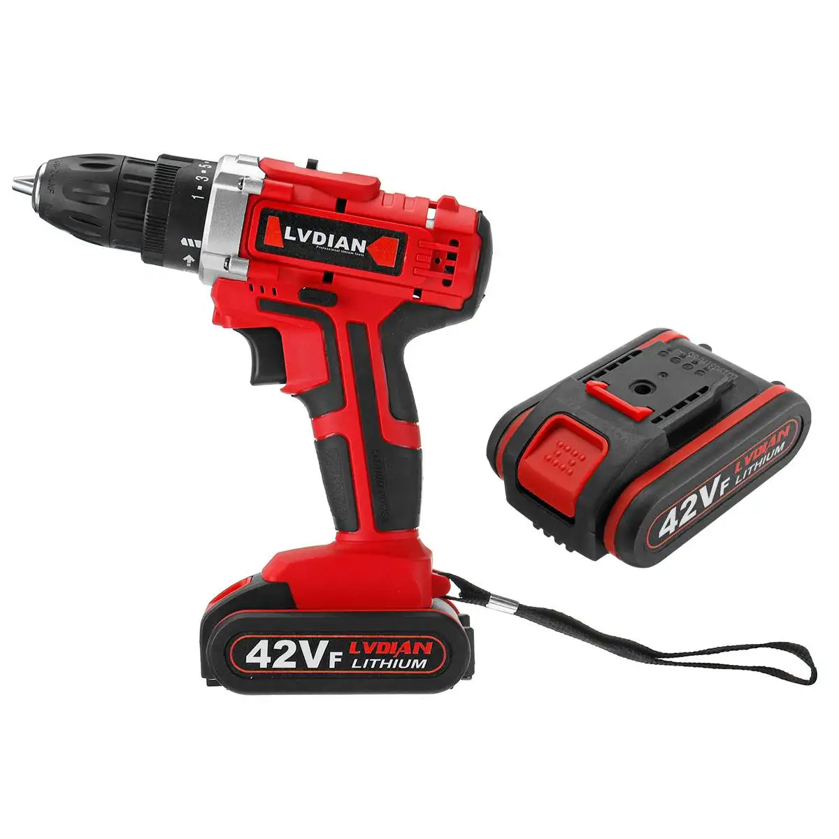 20V Электрическая Дрель аккумуляторная отвертка 110-240V 25+ 1 крутящего момента светодиодный рабочий светильник Водонепроницаемый Беспроводной дрель 2-Скорость DIY Мощность инструменты - Цвет: 1Pc Battery