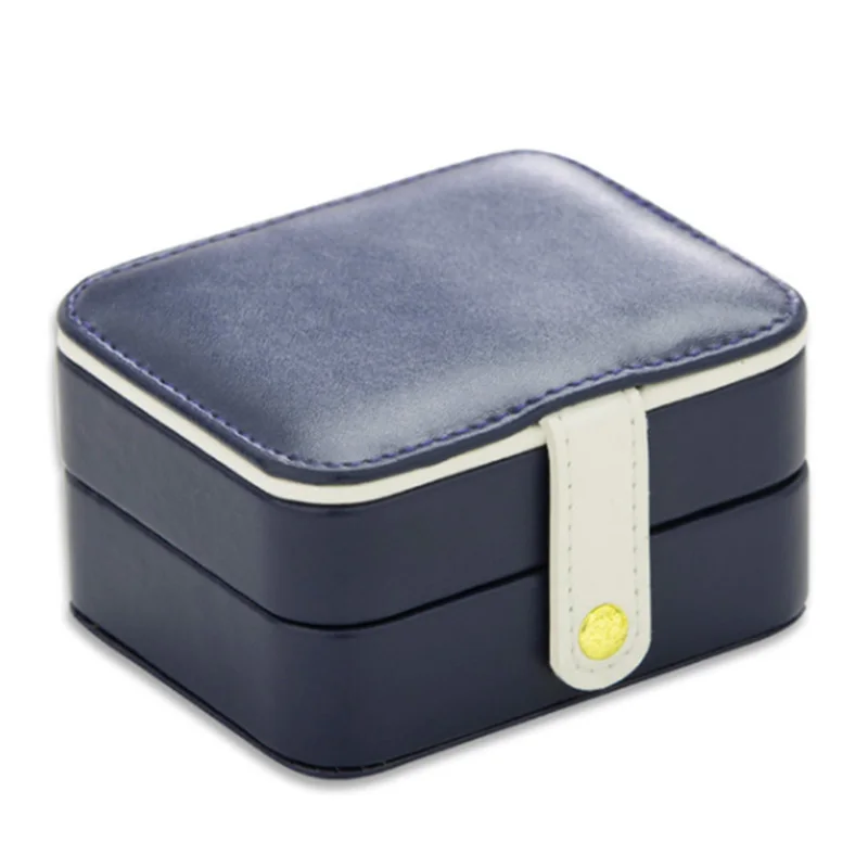 

Small Travel Accessories Case Jewelry Storage Casket PU Ring Earring Organizer Bag Gift For Wedding Birthday