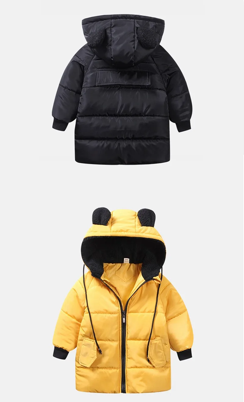 80-130 см куртки для девочек пальто для мальчиков детская зимняя верхняя одежда, пальто повседневная одежда для маленьких девочек зимние парки Детская куртка