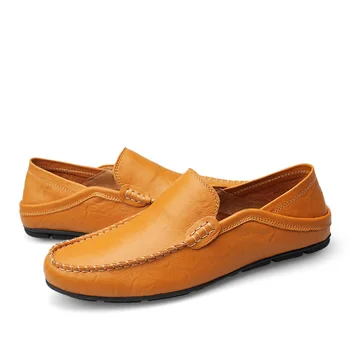 

Autumn Slip On British Mens Casual Shoes Male Round Toe Male Footwear Vintage Sapatenis Masculinos Casual Chaussure Soft Loafers