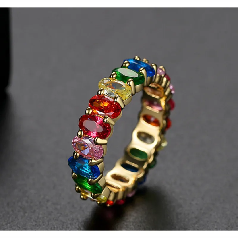 

Женское кольцо с перекрестными краями, разноцветное кольцо из меди с инкрустацией из 18-каратного золота, в европейском и американском стиле, с цирконием класса ААА