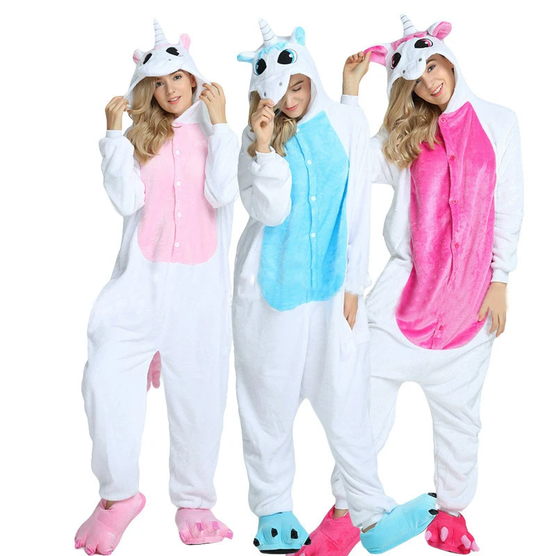 Кингуруми Пижама в виде животного для взрослых женщин единорог пижамы Onesie панда Пижама Аниме Мультфильм Комбинезоны Witner Пикачу ночнушка комбинезон