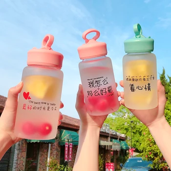 

Glass Women Water Bottles Cute Portable Milk Cartoon for Kids School Stylish Modern Bottle Outdoor Children New 2019 GG50sh