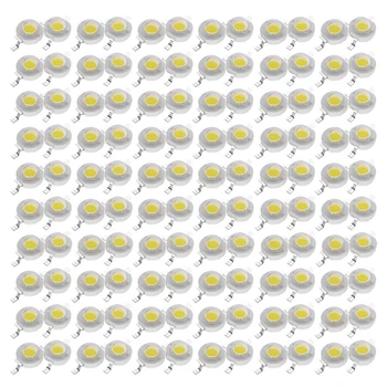 

LED Light Beams High Power 500pcs 1 W LED White Lamp Beads 6000K Light Emitter Components Diode Lamp Beads DIY Lighting