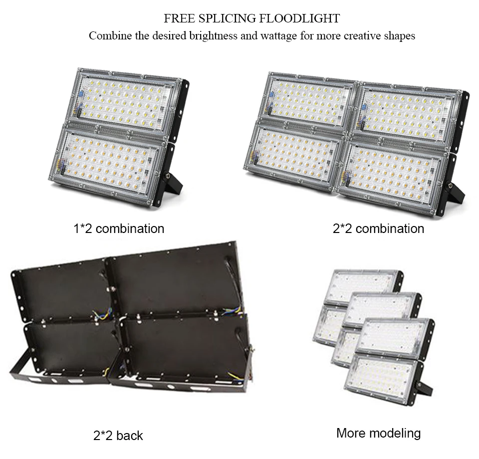 de cc, 50w, 100w, 150w, 220v foco,