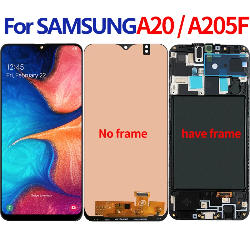 Samsung A20 A205F Lcd Display Perakitan 