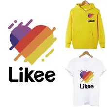Нашивки для одежды Likee App нашивка с сердцем термоклейкая