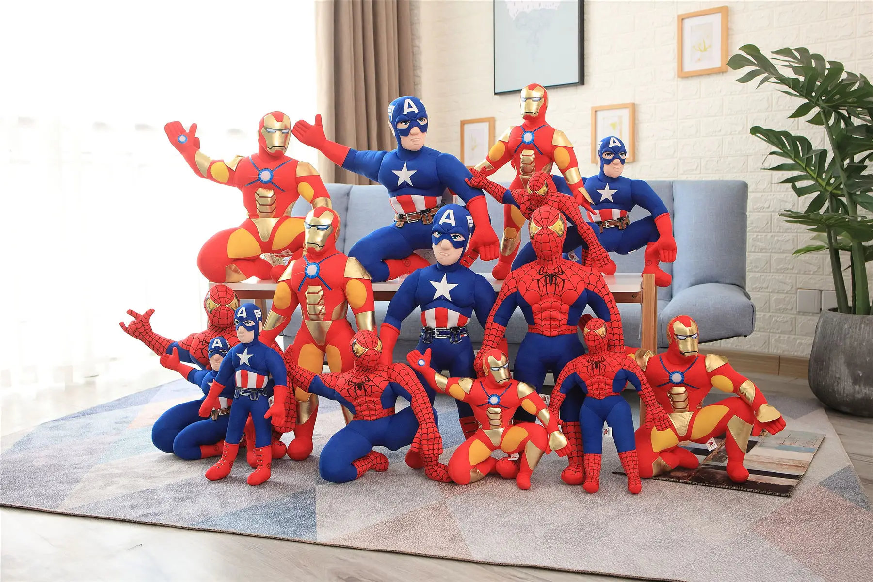 

35-60cm Avengers DC Marvel Spider-Man US Captain Iron Man Cool Halloween Gift Gift Birthday Gift Home Decoration