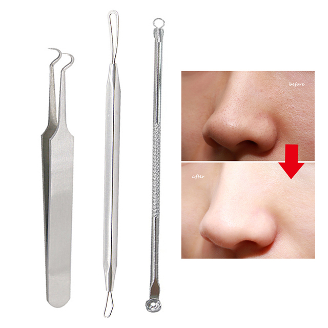 Acne Needle Tweezers Face Care Blackhead And Pimple Remover Comedone Acne Extractor Point Clean Black Head Remover Tool