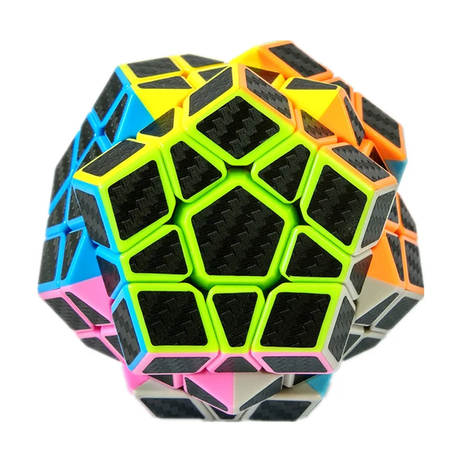 

ZCUBE Carbon Fiber Sticker Megaminxeds Magic Cube Puzzle 3x3 Megaminx Speed Cube Puzzle Gift Educational Toy for Children