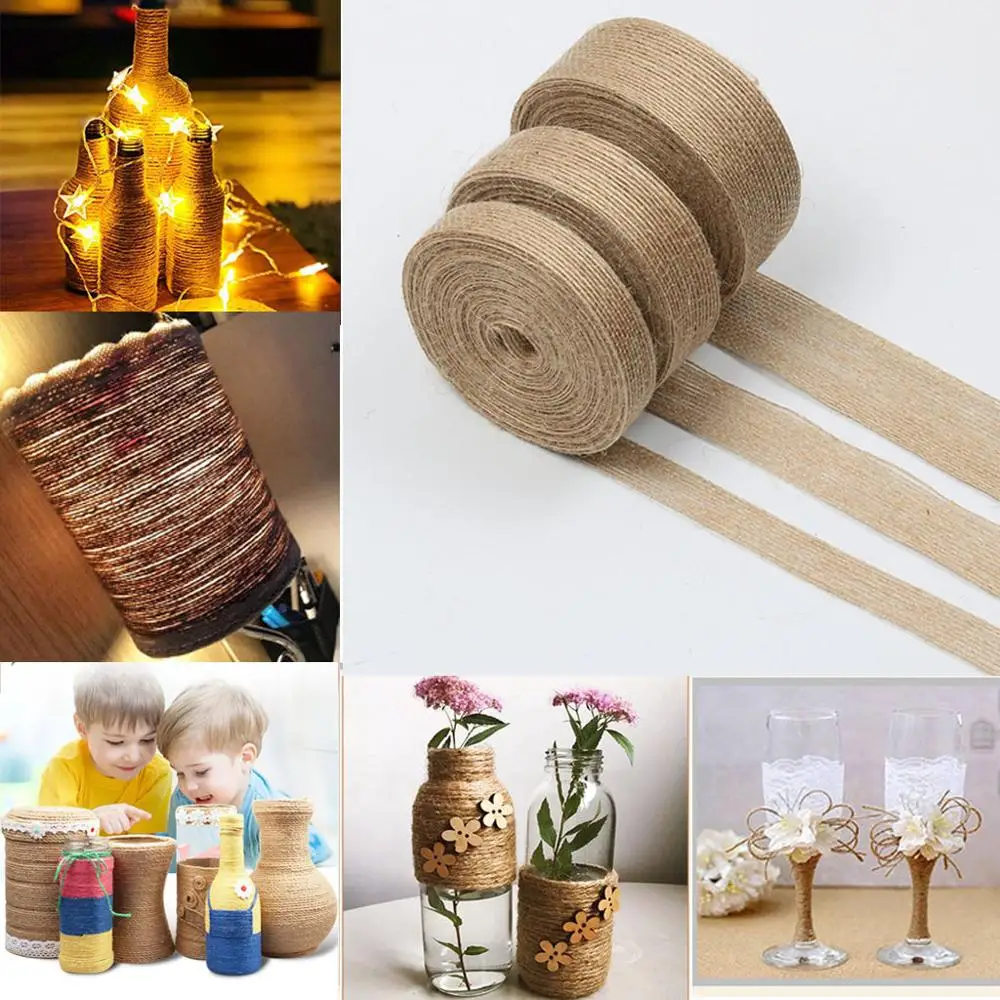 Лента из натурального джута для украшения свадьбы 10 м|Шнуры| |