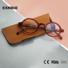 Модная черепаховая Женская круглая очки для чтения, женские и мужские винтажные очки для дальнозоркости и дальнозоркости, диоптрийные очки с мешочком 1,25