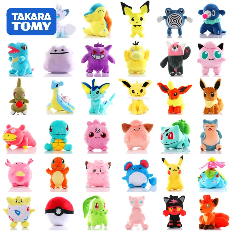 

41 Styles TAKARA TOMY Pokemon Original Pikachu Squirrel Plush Hobby Anime Plush Doll Toys For Children Christmas Event Gift