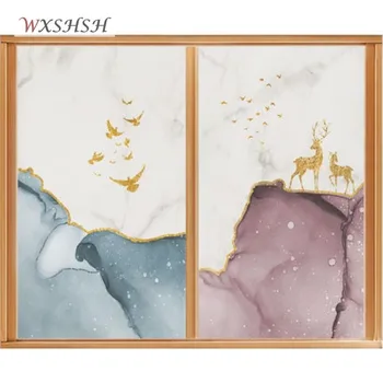 

Electrostatic Window Film Custom Size Gold Damp-Proof Private Frosted Anti-UV Glass Sticker For Bathroom Bedroom Balcony Kitchen