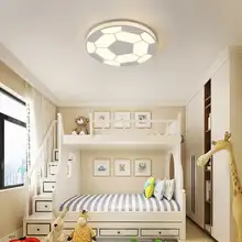 Современный белый футбольный потолочный светодиодный светильник для спальни, гостиной, светильник с дистанционным управлением, декоративный Домашний Светильник, металлический акриловый блеск
