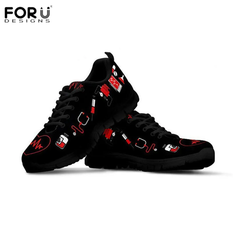 YQ1209BAQ FORUDESIGNS Female Slip on Breathable Shoes Woman Nursing White Women Tops Luxury Brand Design Zapatos Casual Mujer Size 35-46 - Цвет: YQ1209BAQ