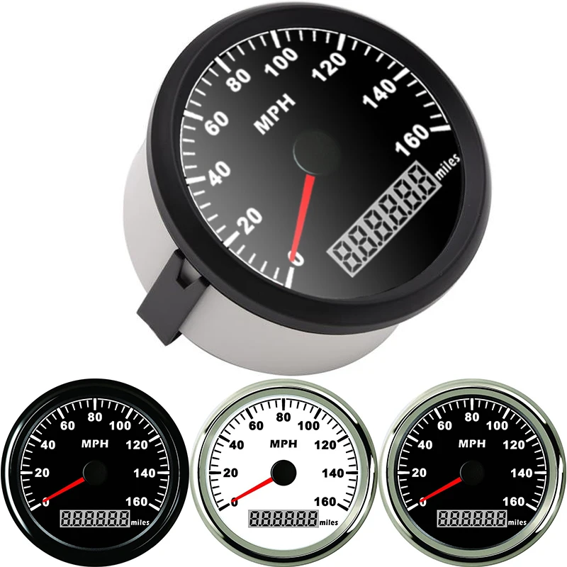 Универсальные 85 мм автомобильные яхты цифровые спидометры GPS 0 160 MPH скорость