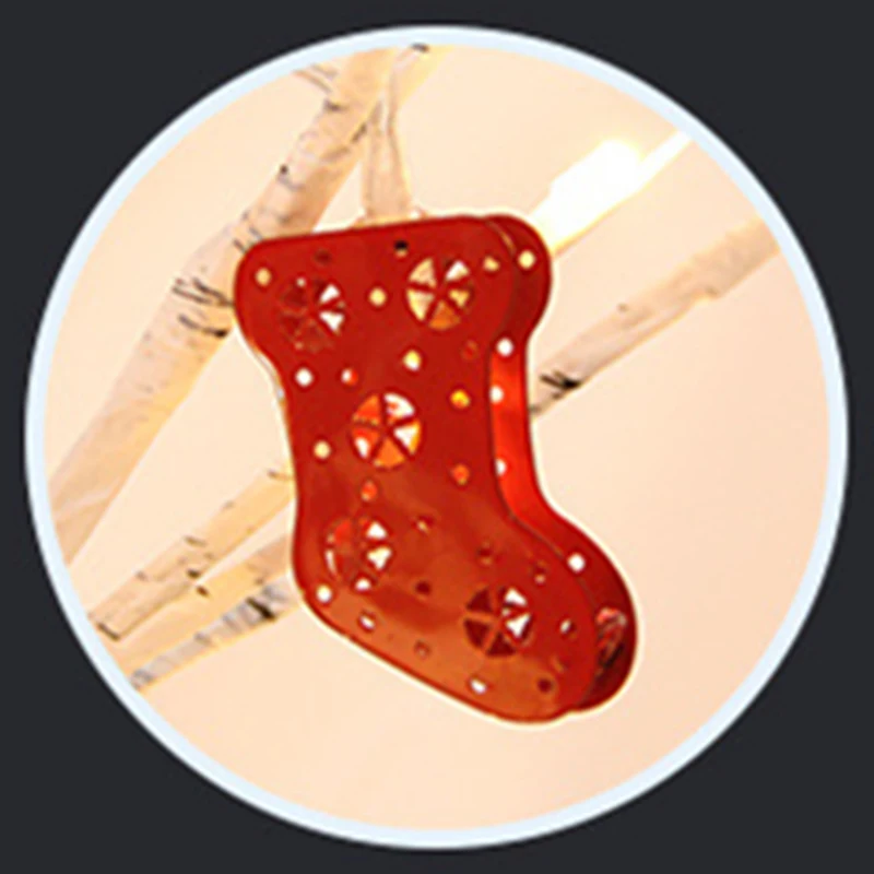 Christmas stocking A 1,5 M 3M USB кабель с Рождественские огни, для улицы, волшебная Гирлянда Свет люсис привело Decoracion подарок на Рождество; тапочки в форме лампа USB Батарея праздник света - Испускаемый цвет: Christmas stocking A