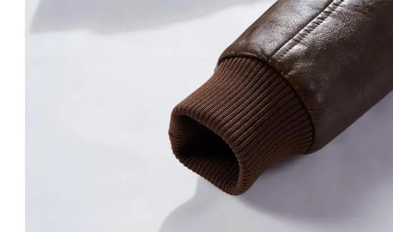 Зимняя мужская кожаная куртка Стильная Повседневная маскированная искусственная куртка мужская теплая PU кожаная куртка