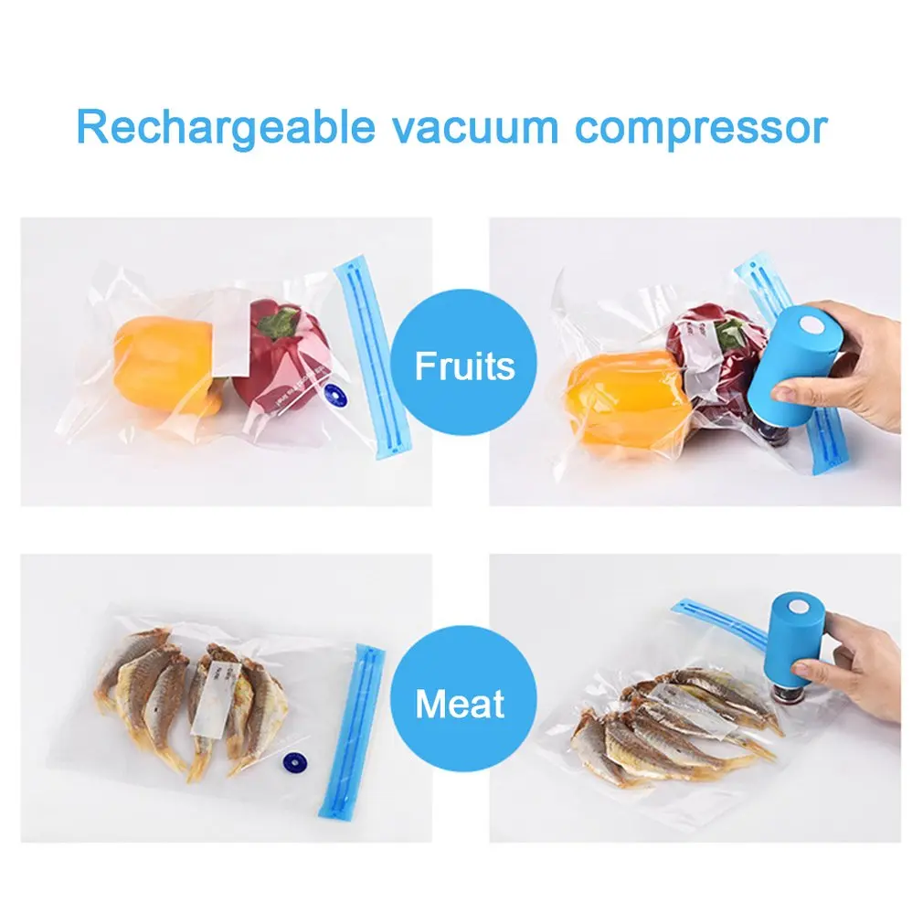 Portable Hand-Held Vacuum Machine Small Household Vacuum Packaging Pumping Pump Food Preservation Tools