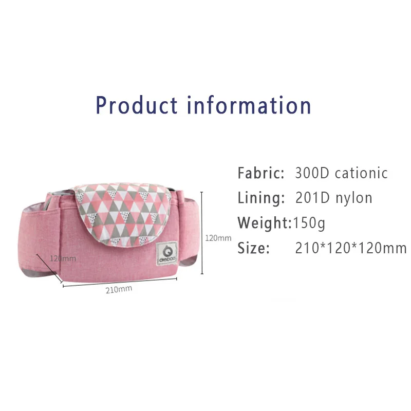 Stroller Organizer Bags Diaper Bag Stroller Bag Mommy Bag Diaper Baby Nappy Stroller Accessories Large Capacity Outdoor Travel Nappy Water Cup Holder