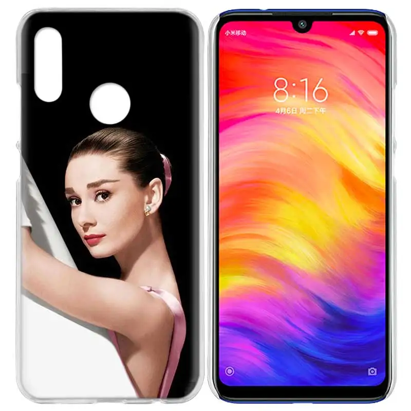 Чехол для Xiaomi Redmi Note 7 7A фотоаппаратов моментальной печати 7S 6 6A 5 Y3 K20 mi 8 до 9 лет CC9 CC9E A1 A2 A3 играть F1 Lite Pro Plus Одри Хепберн - Цвет: 05
