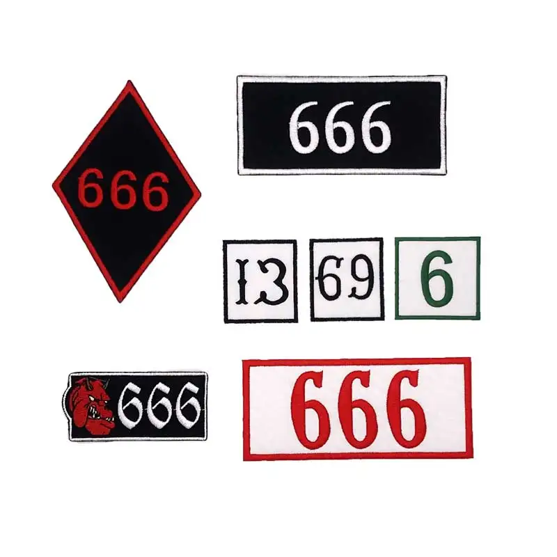 ANGRY DOG 666 Железный На крючке подложка Смешные панк Рок вышитые байкерские