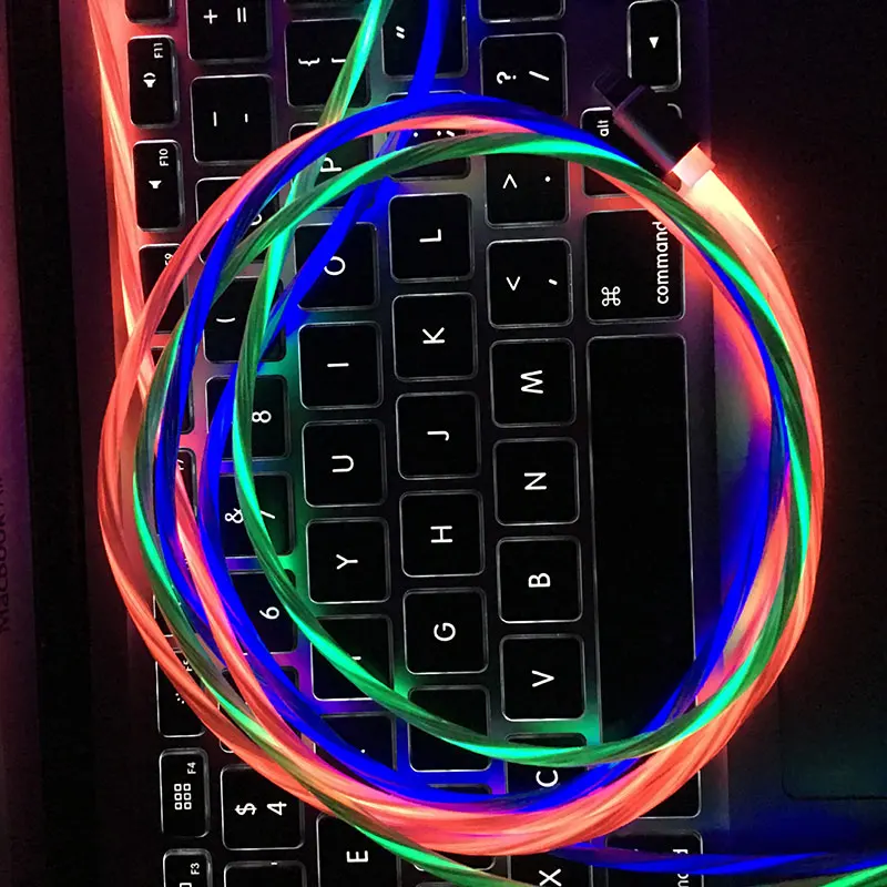 Cafele USB Typr-c кабель светодиодный свет 2 м кабели для зарядного устройства USB для Xiaomi Mi9 M8 Redmi Note 7 huawei samsung OPPO VIVO type C оборудование